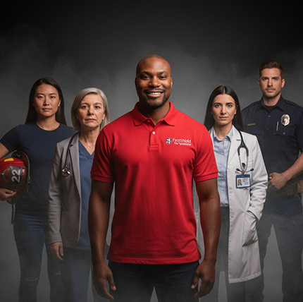 Frontline professionals at work